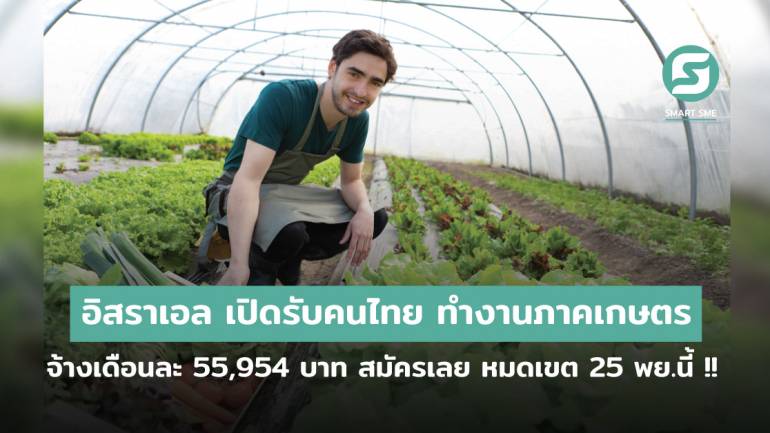 อิสราเอล เปิดรับคนไทยไปทำงานภาคเกษตร จ้างเดือนละ 55,954 บาท พร้อมรายละเอียดและช่องทางสมัคร หมดเขต 25 พ.ย.นี้ !!