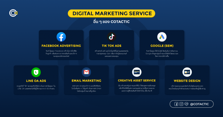 Digital Marketing Service อื่นๆ ของ Cotactic